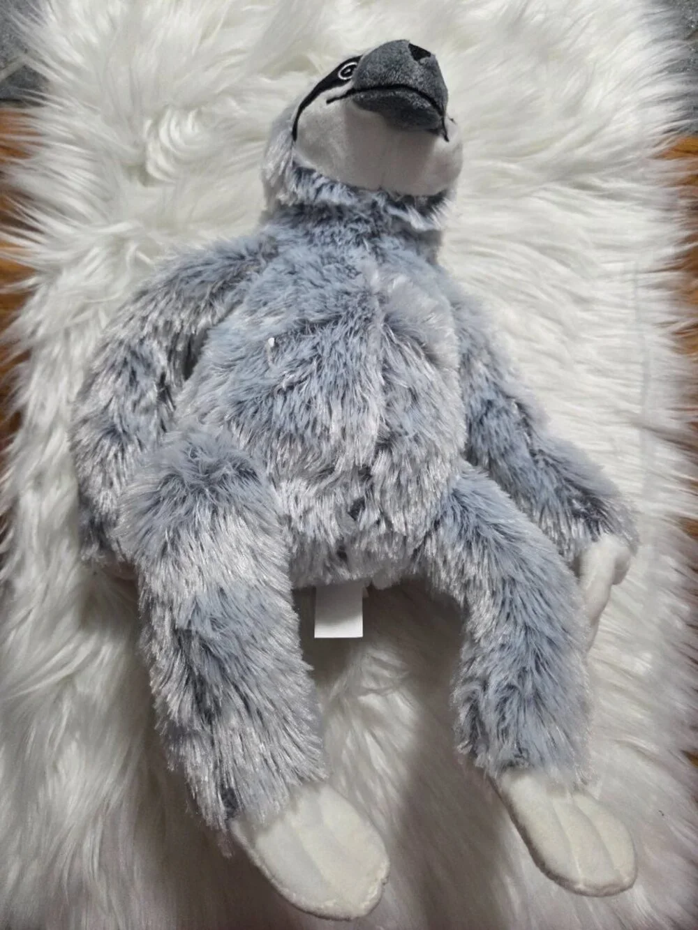 Gray Stuffed Sloth Toy